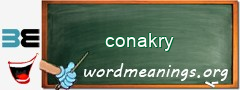 WordMeaning blackboard for conakry